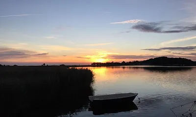 Blick vom Hafen Thiessow nach Klein-Zicker