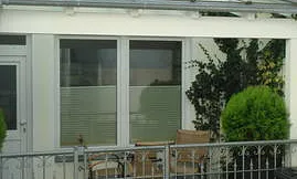 Terasse vor der Ferienwohnung