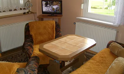 Fernsehecke mit Parkblick