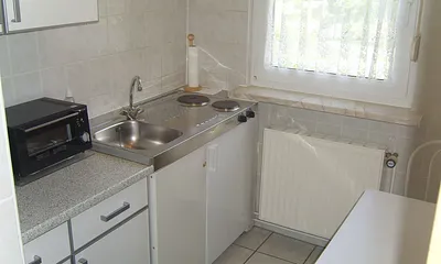 Küche mit Parkblick