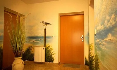 der Eingangsbereich in der Pension