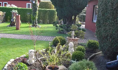 LOTTE rechts im Garten