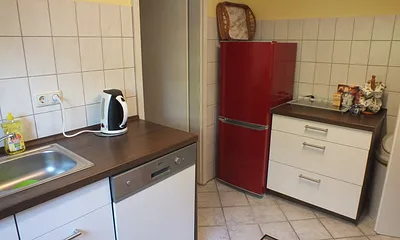 kleine Küche mit Geschirrspüler