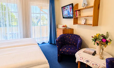 Komfortables Doppelzimmer mit Balkon