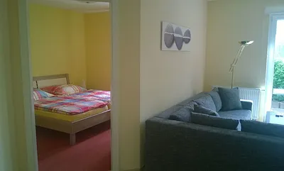 Blick ins Schlafzimmer