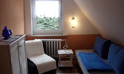 FeWo I - Couch kann zur 2-Bett Liege ausgeklappt werden