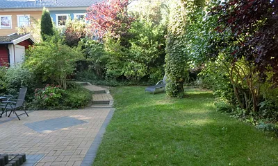 Blick in den Garten Ferienhaus Tabea