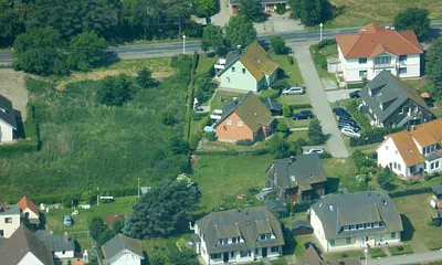 Luftaufnahme der Ferienhäuser