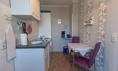 Küche ( Mikrowelle, 2 Kochplatten, Wasserkocher, Kaffeemaschine )