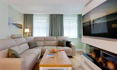 Wohnbereich mit Kamin