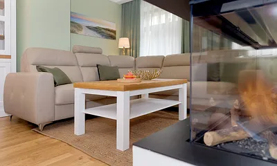 Wohnbereich mit Kamin