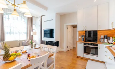 Koch-, Ess- und Wohnbereich