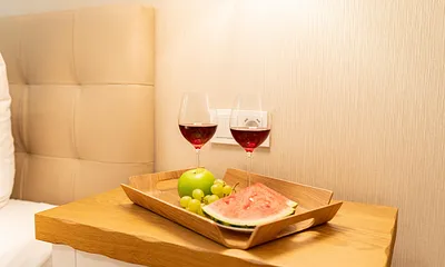 Schlafzimmer mit Doppelbett