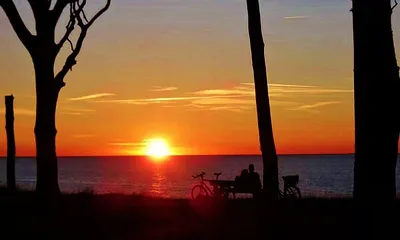 Sonnenuntergang am Ostsee-Radweg