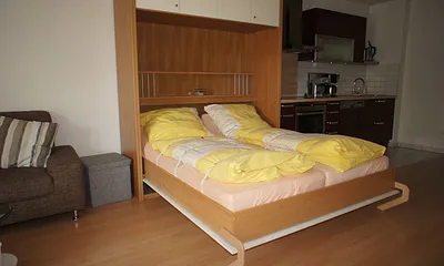 Schrankbett ausgeklappt