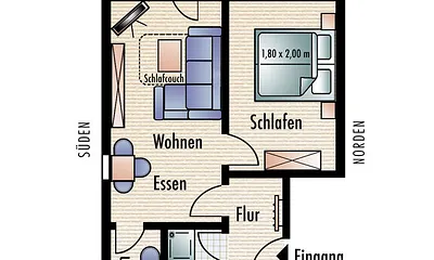 Grundriss Wohnung 2