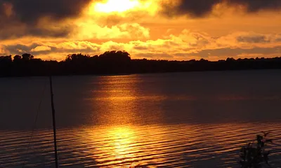 Sonnenuntergang über den Wieker Bodden