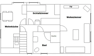 Grundriss der Ferienwohnung