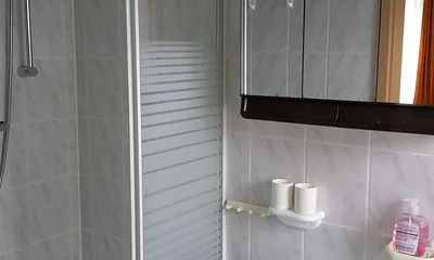 Bad mit Dusche und WC