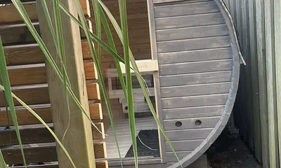 Fasssauna für Haus 1