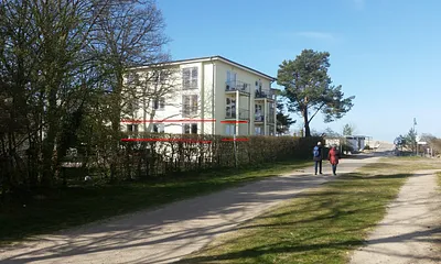 Lage der Wohnung und Strandzugang