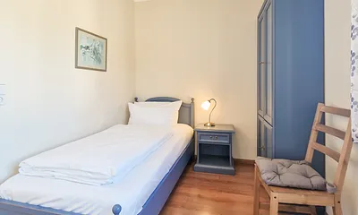 Schlafzimmer mit 2 Einzelbetten