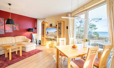 Wohnzimmer mit Meerblick