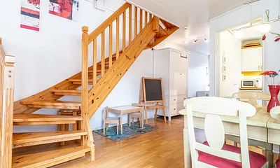 Ferienhaus Residenz zu den 3 Tannen Zingst - Essbereich und Zugang zur Küche 