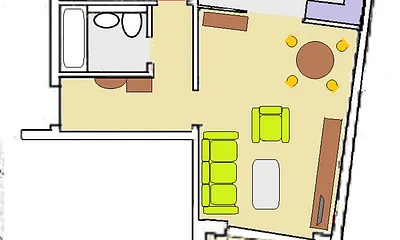 Grundriss der Wohnung.