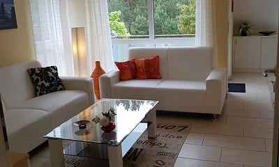 Blick auf den Balkon in Südlage