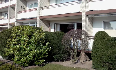 Gartenansicht Balkon der FeWo Dotter Erdgeschoß / Hochpaterre Blick auf Balkon nach Südwesten 