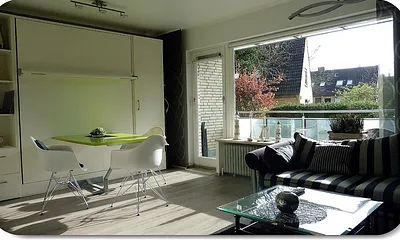 Aussicht Wohnzimmer Richtung Balkon