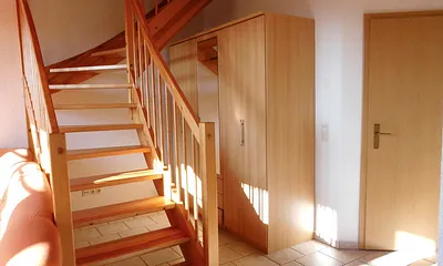 Treppe zu den Schlafräumen