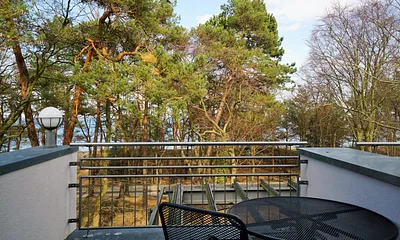 Ausblick vom großen Balkon Richtung Ostsee