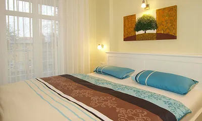 Schlafzimmer mit Doppelbett