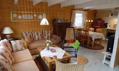 Die kombinierte Wohnküche im Erdgeschoss