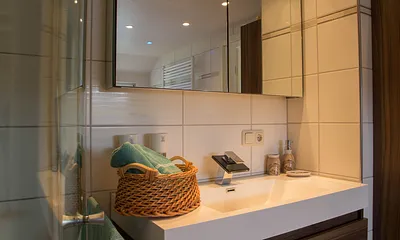 Waschtisch im Wellnessbad