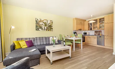 Blick in das schöne Wohnzimmer.