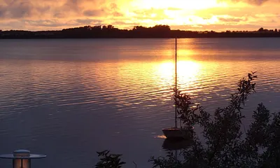 Sonnenuntergang über den Wieker Bodden