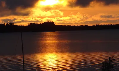 Sonnenuntergang über den Wieker Bodden