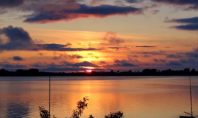 Sonnenuntergang über den Wieker Bodden