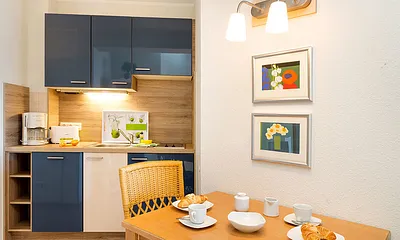 ...  mit Geschirrspüler etc. ausgestattete Küchenzeile.