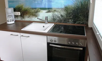 Kochen mit "Blick auf den Strand", zumindest als Foto.