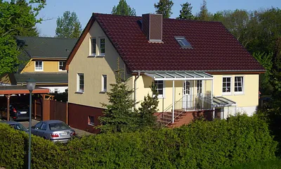 Ferienwohnung im Obergeschoss /Außenansicht