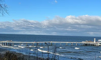Blick vom Höhenweg auf die Seebrücke