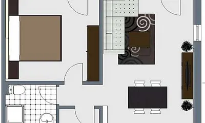 Grundriss der Ferienwohnung B15