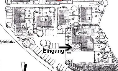 Lage der Ferienwohnung B14 im Ferienpark Gustow