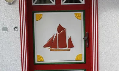 Hauseingang mit Darßer Haustür