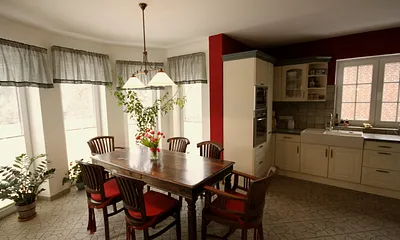 großer Essbereich bis zu 6 Personen