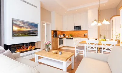 Wohn-, Ess- und Kochbereich